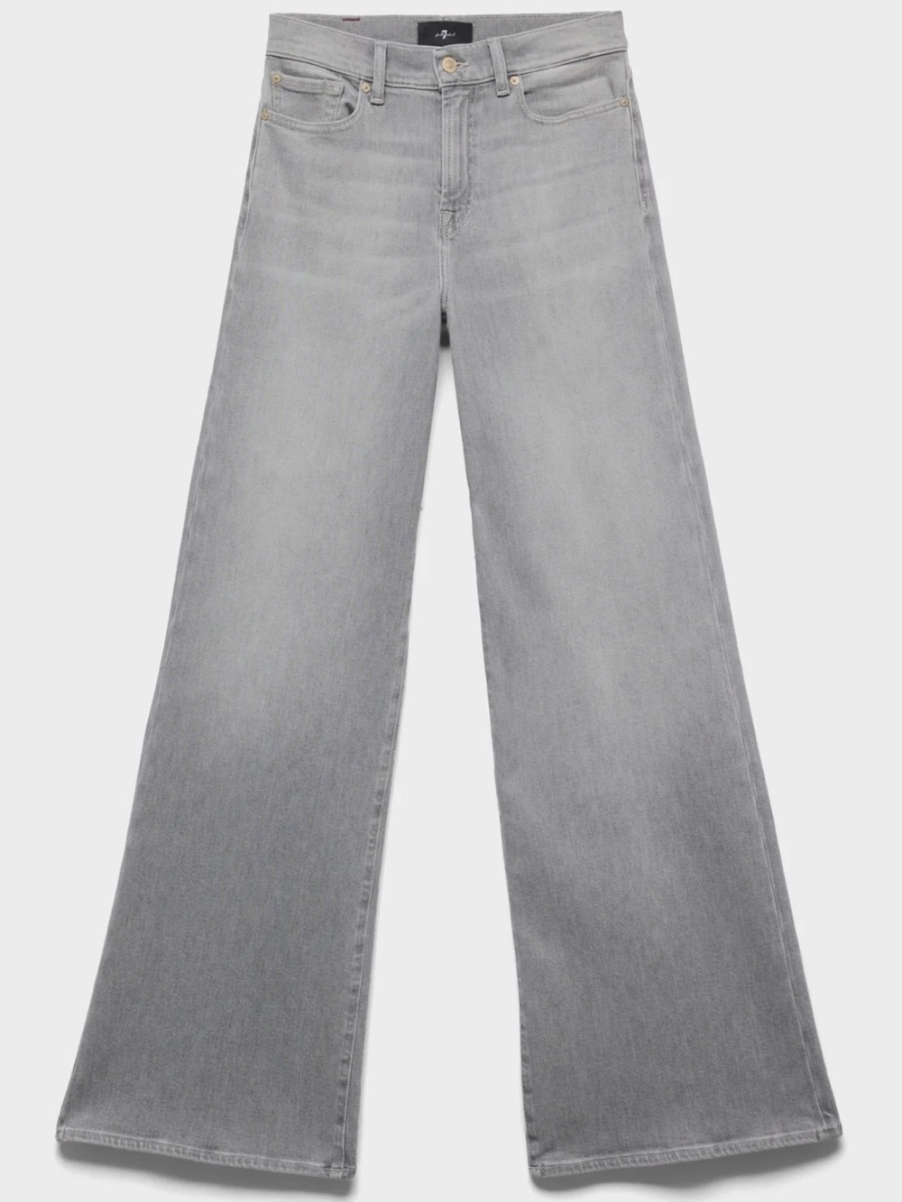7 For All Mankind Light Gray Wide Leg Jeans